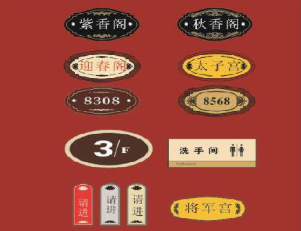 河口门牌设计制作三要素。